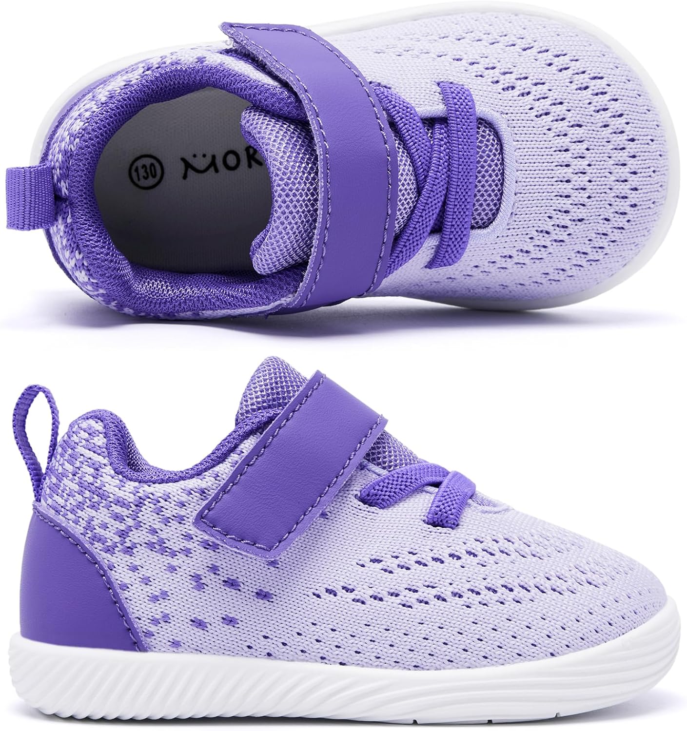 MORENDL Toddler Sneakers Baby Boys & Girls Barefoot Shoes Lightweight Breathable Walking Running Tennis Athletic Sport Shoes