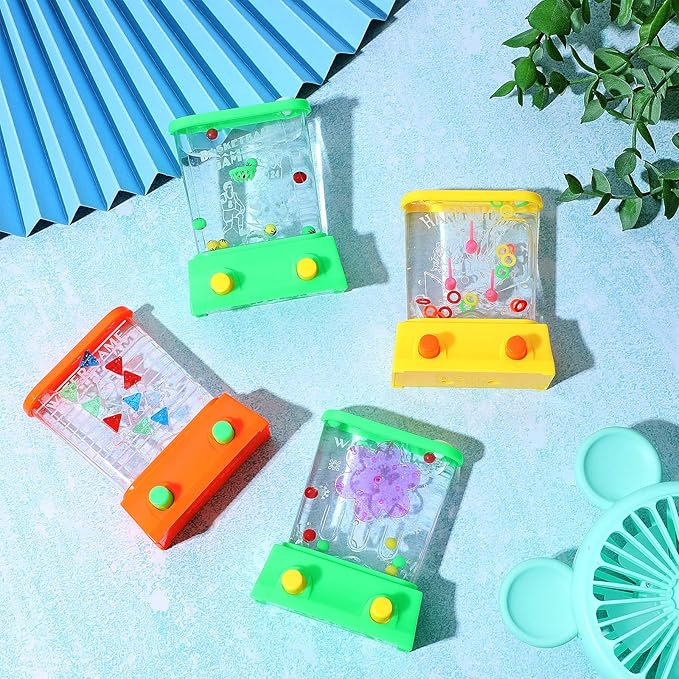 Sumind 10 Pieces Handheld Water Game for Kids Mini Water Ring Toss and Basketball Hoop Toy 90s Retro Mini Games for Goodie Bags Stuffers Birthday Return Gifts Classroom Rewards(Fresh Style)