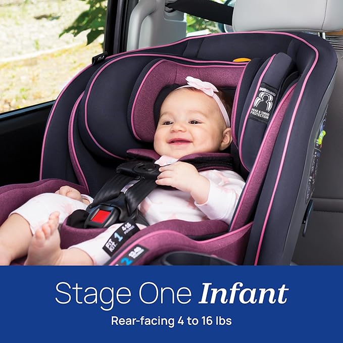 Chicco Fit4 4-in-1 Convertible Car Seat, Rear-Facing Seat for Infants 4-40 lbs., Forward-Facing Car Seat 25-65 lbs., Booster 40-100 lbs. | Element/Black