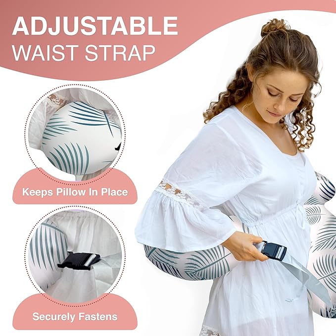 PILLANI Nursing Pillow for Breastfeeding, Breast Feeding Must Haves, Baby Pillow, Breast Feeding Pillow for Mom & Baby, Removable Cotton Cover, Adjustable Waist Strap, Breastfeeding Essentials Newborn