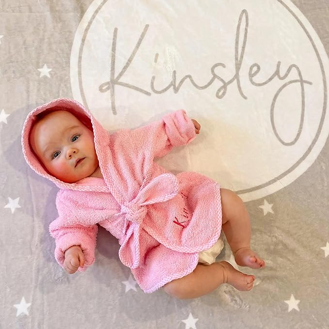 Personalized Baby Blanket for Kids Girls Boys. Custom Baby Blanket with Name for Newborn Swaddle Toddler, Nursery Decor Kids Blanket. (Simple and Sweet Personalized Baby)