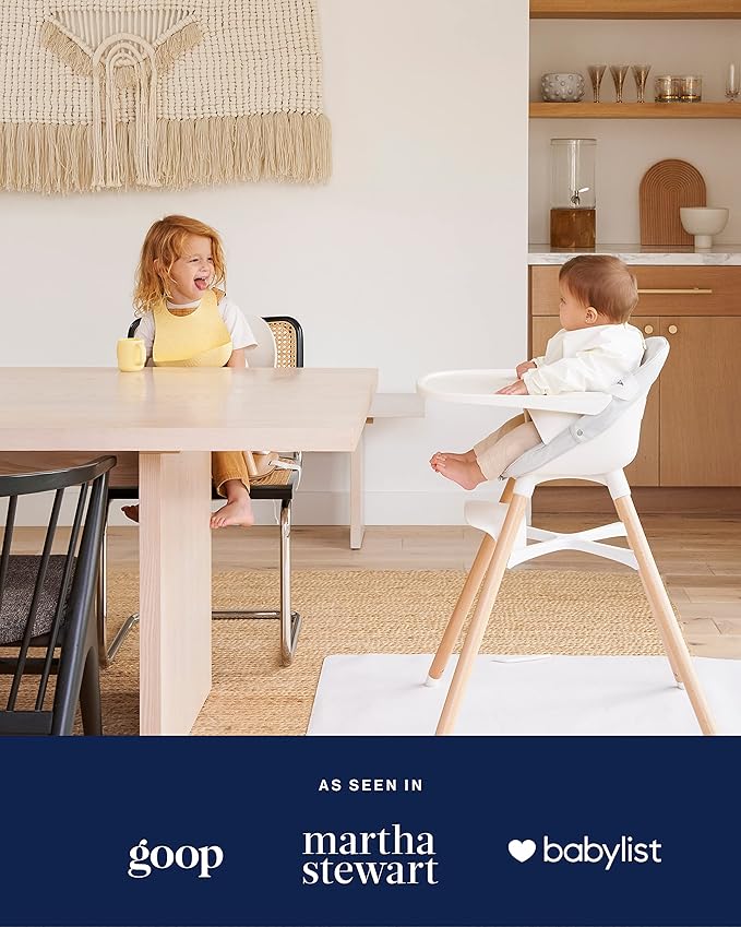 Lalo The Chair Convertible 3-in-1 High Chair for Babies & Toddlers, Dishwasher Safe Tray, Adjustable Footrest, Coconut