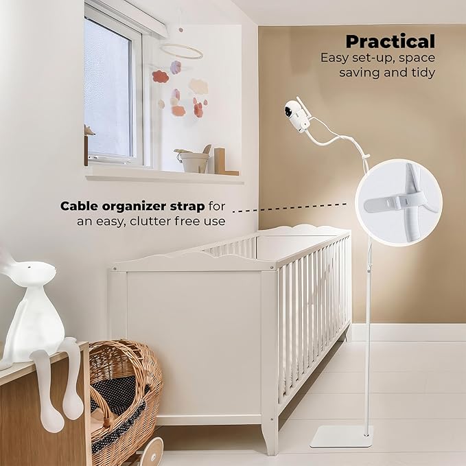 GOOZIE Baby Monitor Floor Stand Holder Compatible with Universal Camera Models Hellobaby HB6550/ HB65/ HB66/ HB248, Infant Optics DXR-8 Pro, Nanit Pro Flex Stand, Vtech VM901/ VM819/RM7764, Momcozy