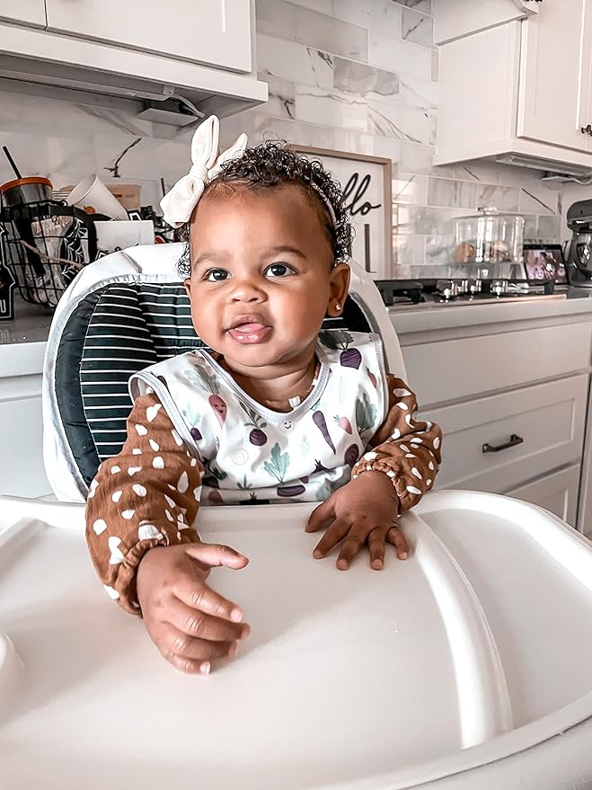 BapronBaby Root Veggies Bapron - No Neck Tie Safer Bib for Baby & Toddler - Soft Waterproof Stain Resistant - Machine Washable - Sz Preschool 3-5yrs