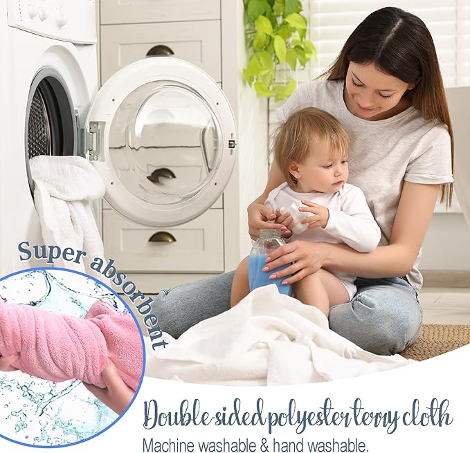 Custom Hooded Bath Towel with Name, Personalized Highly Absorbent Bunny Towels, Baby Bath Towels for Girls Boys, Christmas Brithday Shower Gifts for Baby, Toddler, Newborn (Pink)