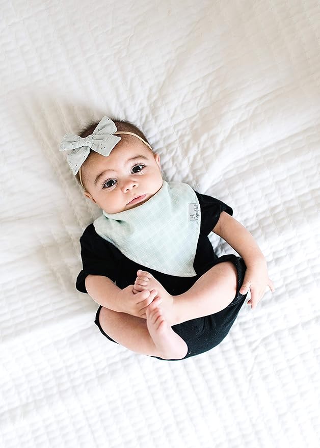 Copper Pearl Baby Bandana Drool Bibs for Drooling and Teething 4 Pack Gift Set “Dot