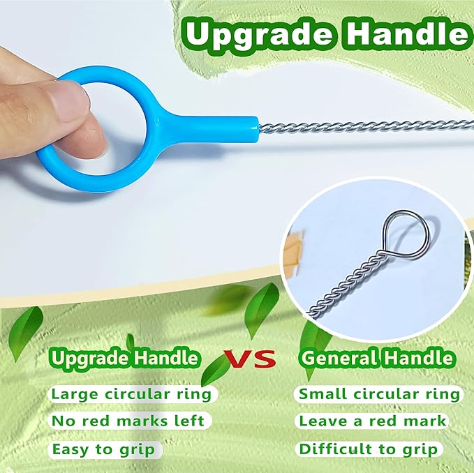 Straw Cleaning Brush 2 Size(12+10 Inch) 12 mm,Straw Cleaner Brush with Steel Wire 3mm Thick, Straw Brush Cleaner with Big Circular Handl for Cleaning Water Bottle, Stanley Cup, Sippy Cups 6-Pack