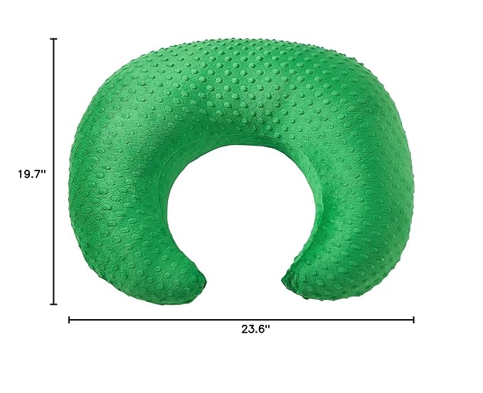 Nursing Pillow and Positioner with Cover for Breastfeeding and Bottle Feeding, Propping Baby, Tummy Time, Baby Sitting Support, Awake-Time Support (Fern Green, 23.6" x 19.7" x 7.5")