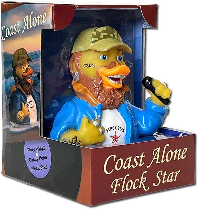 CelebriDucks - Coast Alone - Flock Star - Floating Rubber Ducks - Collectible Bath Toy Gift for Kids & Adults of All Ages