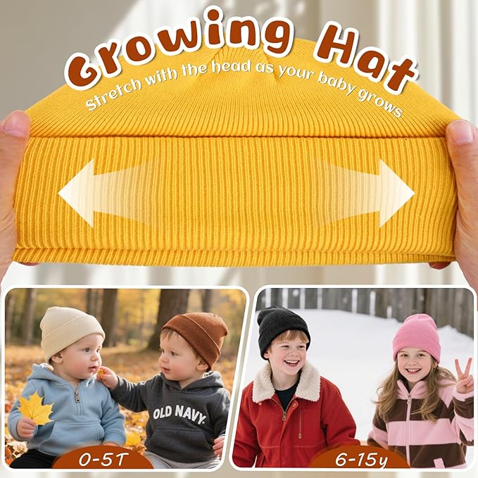 ZOORON Toddler Beanie Baby Boys Girls Beanies Kids Winter Hats Children Knit Warm Caps Soft Ski Hat