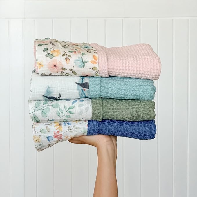 Personalized Baby Blanket with Name – Handmade 100% Organic Cotton Newborn Gift | Custom Knit Blanket for Boys, Girls, Kids & Baby Showers