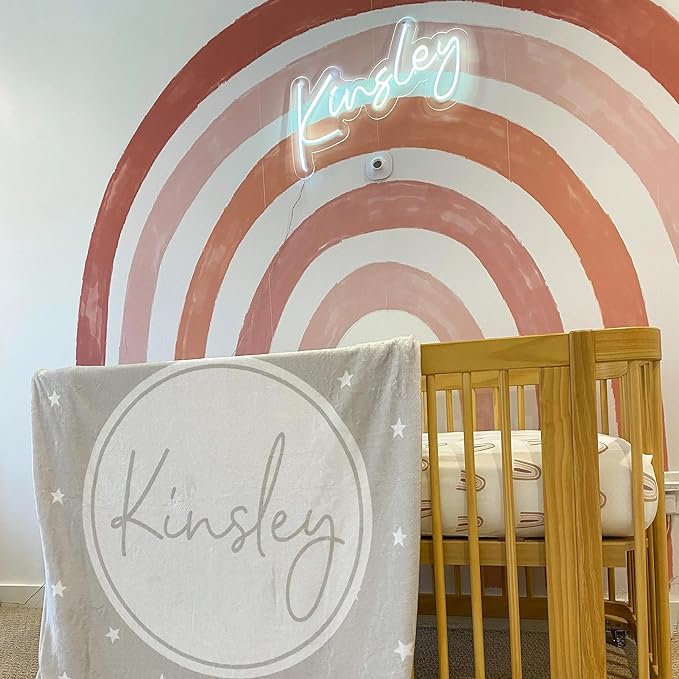 Personalized Baby Blanket for Kids Girls Boys. Custom Baby Blanket with Name for Newborn Swaddle Toddler, Nursery Decor Kids Blanket. (Simple and Sweet Personalized Baby)