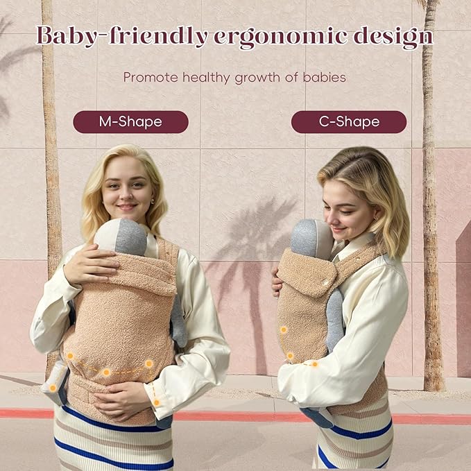 Ergonomic Baby Carrier | Soft and Durable Fabric for Lasting Comfort | Adjustable Backpack Design for 7-35 lbs | Adorable Teddy Pattern