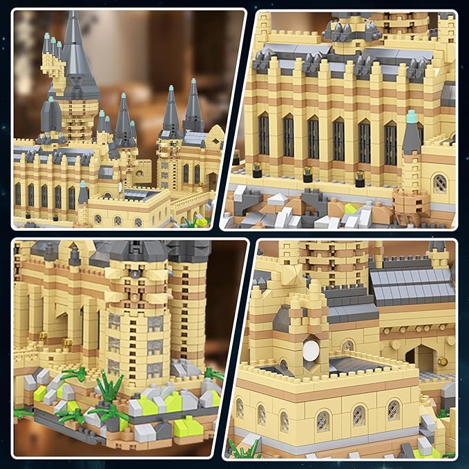 Magic Castle Micro Mini Building Set, 2929 Pcs Magic House Model Building Toys, STEM Creative Magic World Office and Home Decor Bricks Kits, Christmas Birthday Gift for Adults Teens Kids 14+