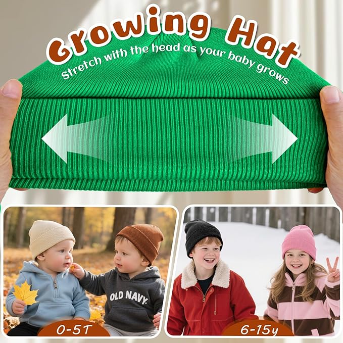 ZOORON Toddler Beanie Baby Boys Girls Beanies Kids Winter Hats Children Knit Warm Caps Soft Ski Hat