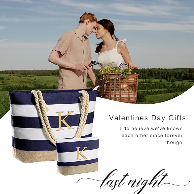 YOOLIFE Beach Bags for Women - Travel Canvas Beach Tote, Pool Waterproof Bag, Travel Essentials, Gifts for Women Birthday