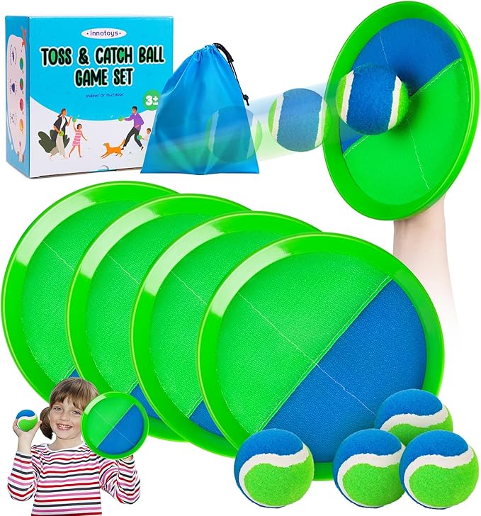 Toss and Catch Ball Game - Ideal Outdoor Beach, Pool & Yard Toy for Toddlers and Kids Ages 4, 5, 6, 7, 8+, Perfect for Boys Girls - Great Birthday Gift & Easter Basket Stuffer