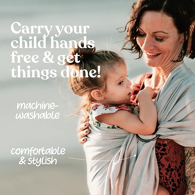 Nalakai Ring Sling Baby Carrier, Soft Linen Baby Sling, Baby Wrap, Comfort, Style, and Giving Back - Carry Your Little One with Love