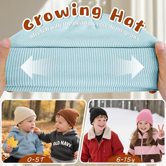 ZOORON Toddler Beanie Baby Boys Girls Beanies Kids Winter Hats Children Knit Warm Caps Soft Ski Hat