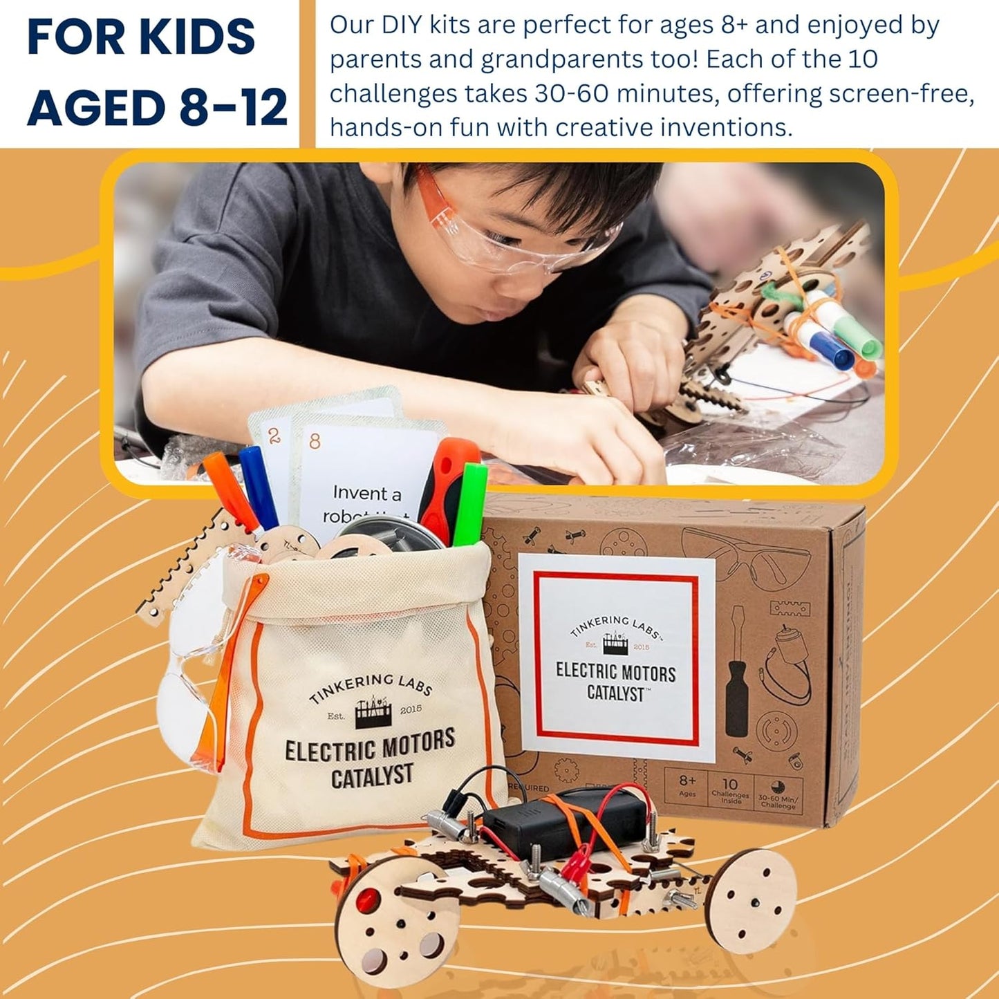 Robotics Engineering Kit | Designed by Scientists | 50 Plus Parts | 10 Plus STEM Projects for Kids 8 to 12 | Learn Electronics, Science | Grow Creativity, Grit | DIY Inventor Toy Gift
