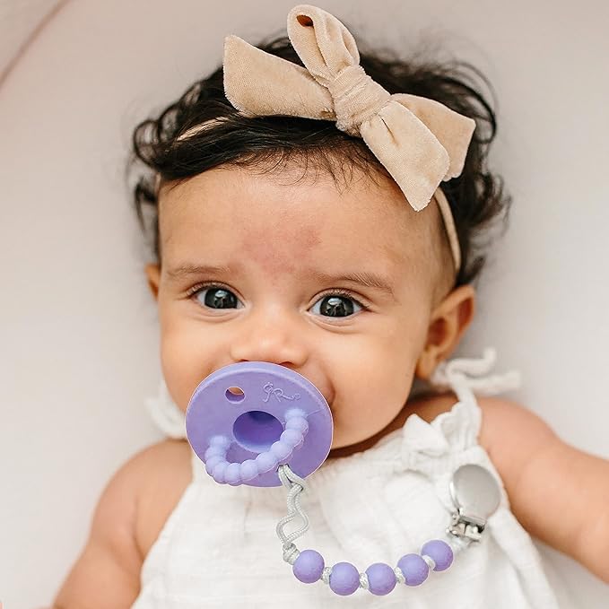 Ryan & Rose Cutie PAT Pacifier Teether (Bulb, Orchid)