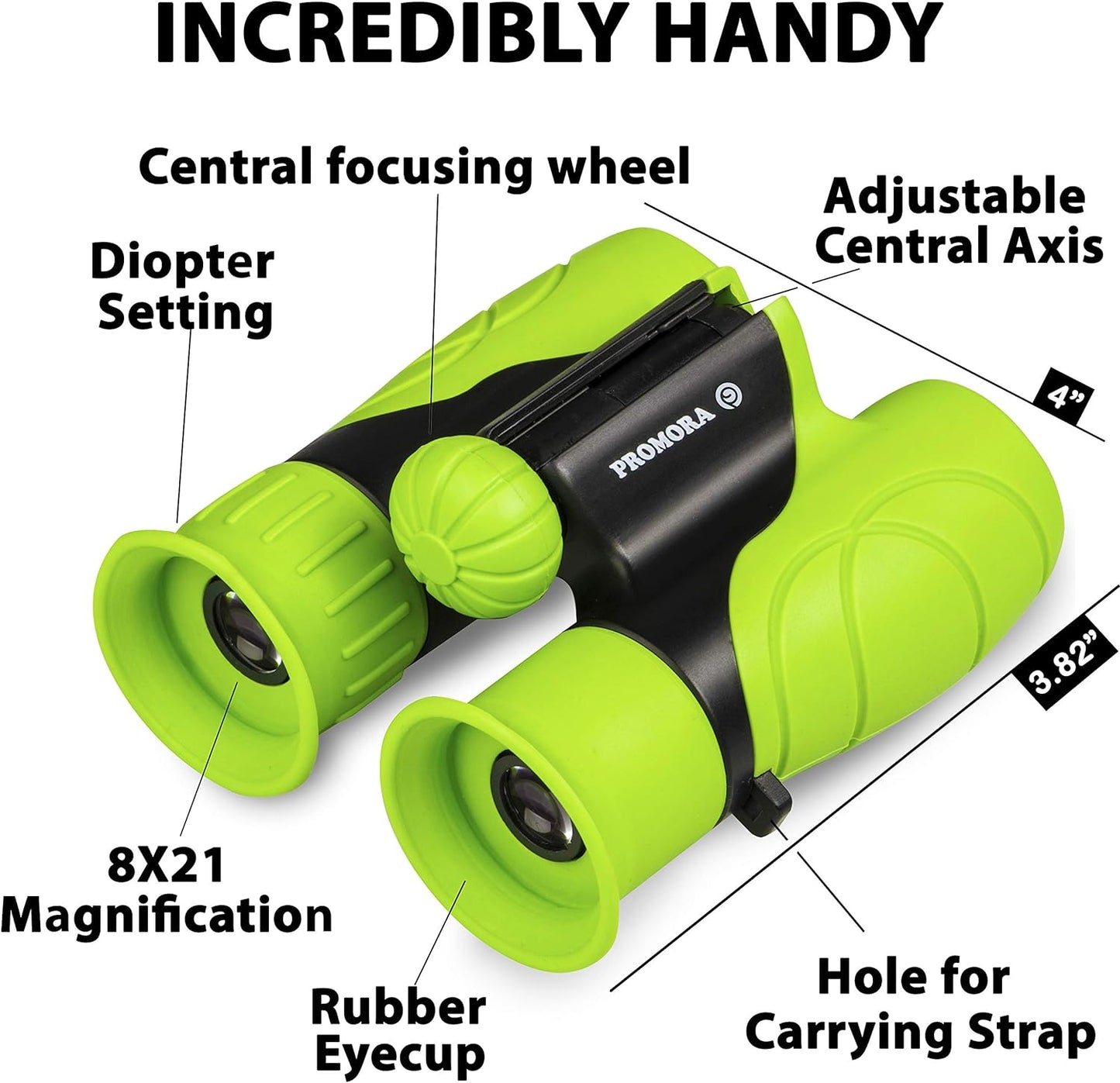 Promora Binoculars for Kids, Set with Magnifying Glass & Compass Purple - Perfect Toy for Little Boys and Girls, Kids Binoculars for 3-12 Years Boys and Girls Present for Toddler