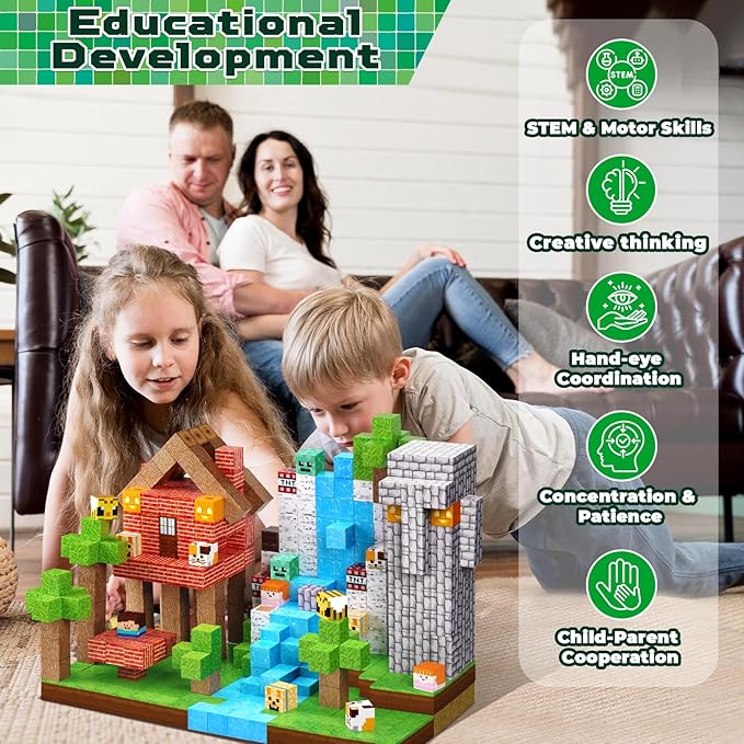 Magnetic Blocks-150PCS Magnetic Building Blocks, Magnetic Tiles Kids Build Magnetic Cubes Constructions Toys 2025 Upgraded STEM Game Outdoor Toys, Christmas Birthday Gifts for Boys & Girls Ages 3+