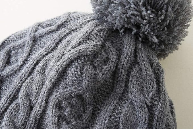 LMLALML Boys Winter Hat Earflap Knitted Beanie for Kids Warm Fleece Lined Thicken Hat for Baby