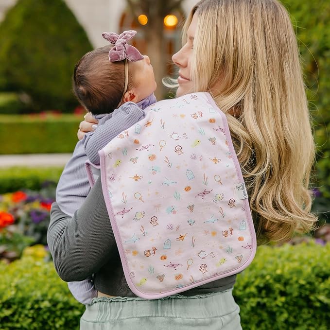 Copper Pearl Baby Burp Cloth Large 21''x10'' Size Premium Absorbent Triple Layer 3-Pack Gift Set Disney Princess