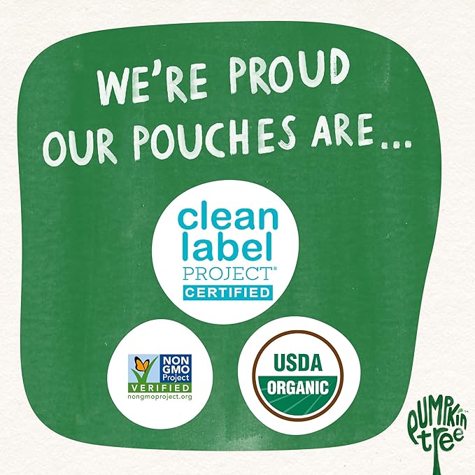 Pumpkin Tree Peter Rabbit Organics Apple and Peach, Fruit Snack Squeeze Pouch, 4 Ounce (Pack of 10)