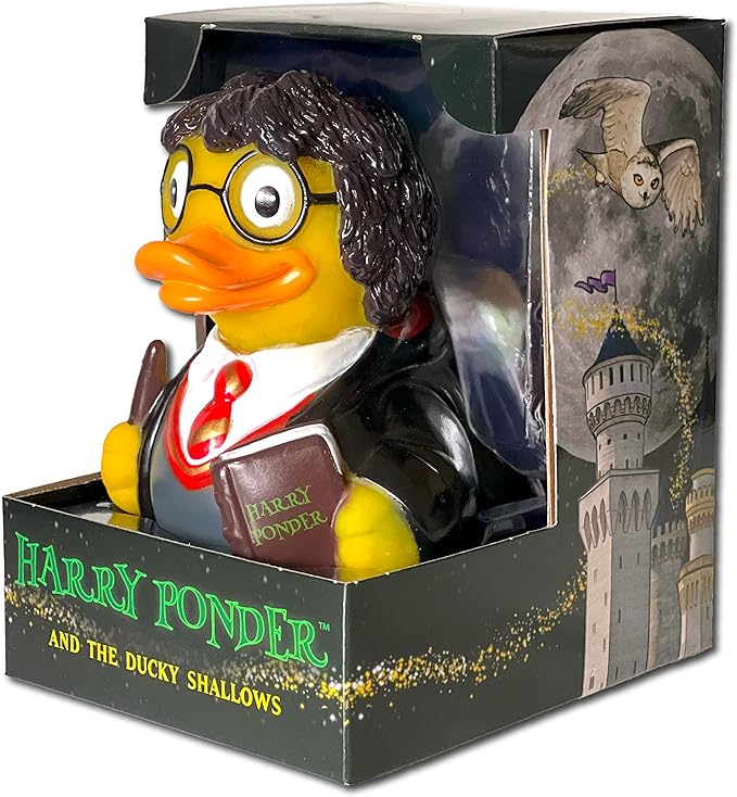 CelebriDucks - Harry Ponder - and The Ducky Shallows - Floating Rubber Ducks - Collectible Bath Toy Gift for Kids & Adults of All Ages