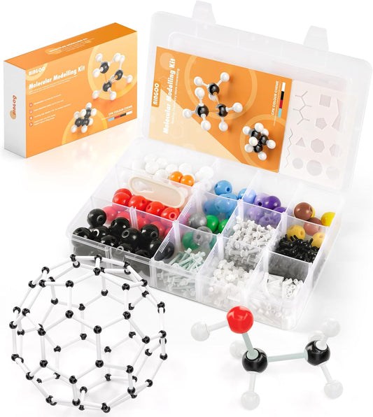 Organic Chemistry Model Kit-404 PCS,Portable Molecular Model Kit for Chemistry Classes,Atomic Element Model Set for Organic＆Inorganic Learning,Supply to Students ＆ Teachers