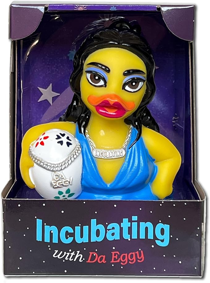 CelebriDucks - Ducka Leapa - Incubating with Da Eggy - Floating Rubber Ducks - Collectible Bath Toy Gift for Kids & Adults of All Ages
