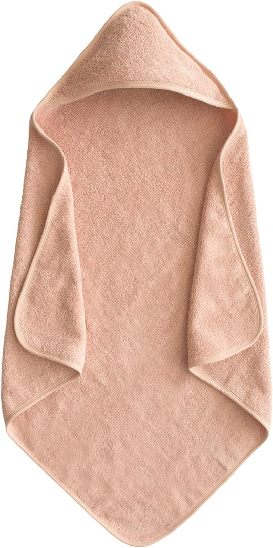 mushie Baby Hooded Towel | Organic Cotton (Blush)