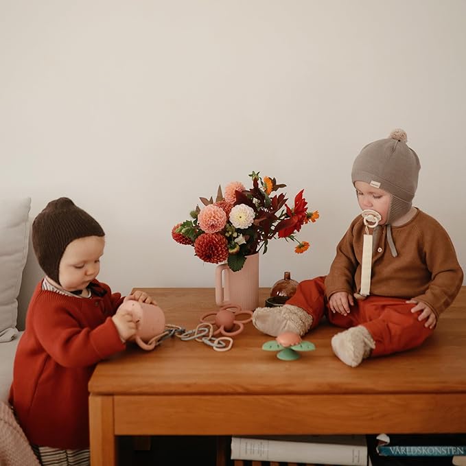 mushie Dino Suction Spinner Toy | Toddler Sensory Toys for Bath & Play