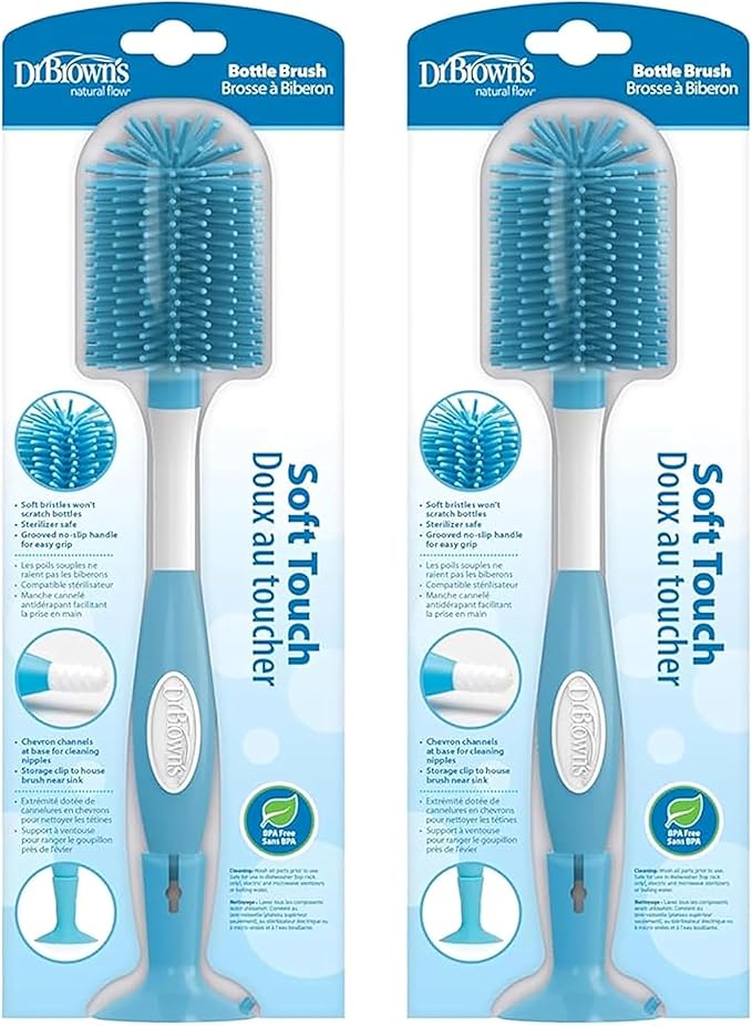 Dr. Brown's Bottle Brush, Pack of 2 | Blue | Soft Touch