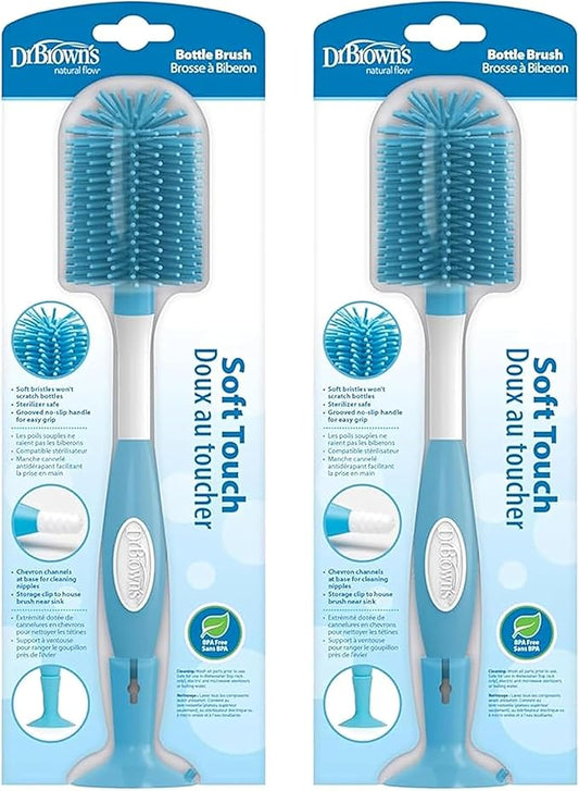 Dr. Brown's Bottle Brush, Pack of 2 | Blue | Soft Touch