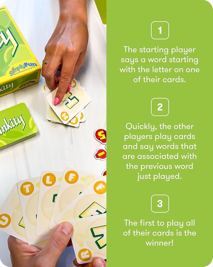 SimplyFun Linkity - Engaging Vocabulary and Word Association Educational Game for Ages 8 & Up, Perfect Word Game for Kids for Family Night, Classroom Learning, and Parties, for 3-8 Players