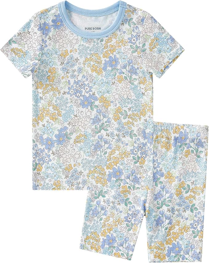 pureborn Baby Toddler Kids Viscose from Bamboo Pajamas Set Pjs 2pcs 18M-8Y
