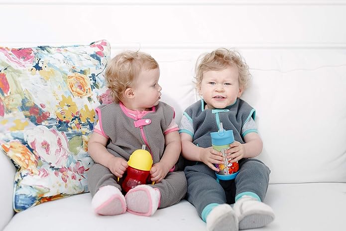 Warm Baby Booties Cozy Baby Slippers Stay on with Non Slid Sole with grippers for Newborns and Infants