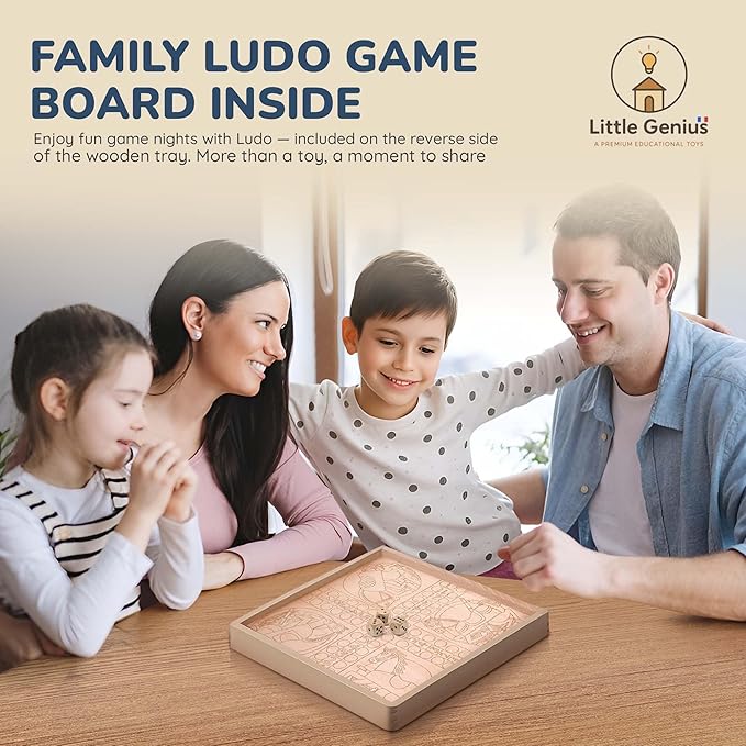 Hexagon Wooden Building Blocks for Toddlers & Kids Ages 3–8 | 86 PCS Montessori Alphabet & Number Set | FSC Beech Wood STEM Toy w/Storage & Learning Guide