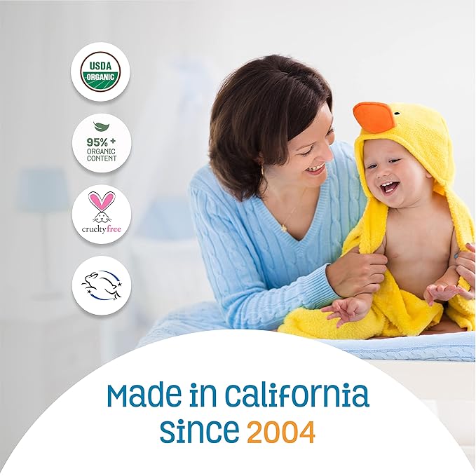 Nature's Baby Organics Baby Oil - Soothing & Hydrating Baby Oil - No Mineral Oil & Non-Greasy - Soft & Healthy Skin - Massage Oil for Newborn & Kids - Sunflower & Olive Oil - Mandarin Coconut - 4 oz