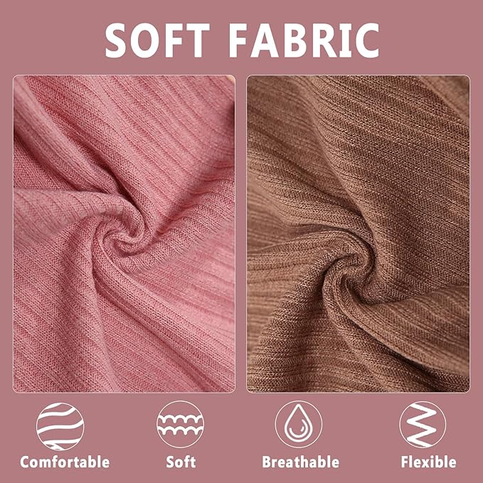 DEFAHN 2 Pack Toddler Unisex Solid Turtleneck T-Shirt Long Sleeve Ribbed Sweatshirt Basic Tee Tops Girls Boys