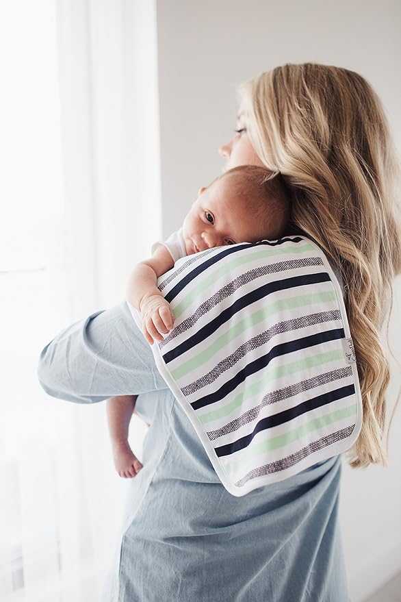 Copper Pearl Baby Burp Cloth Large 21''x10'' Size Premium Absorbent Triple Layer 3 Pack Gift Set for Boys “Scout Set