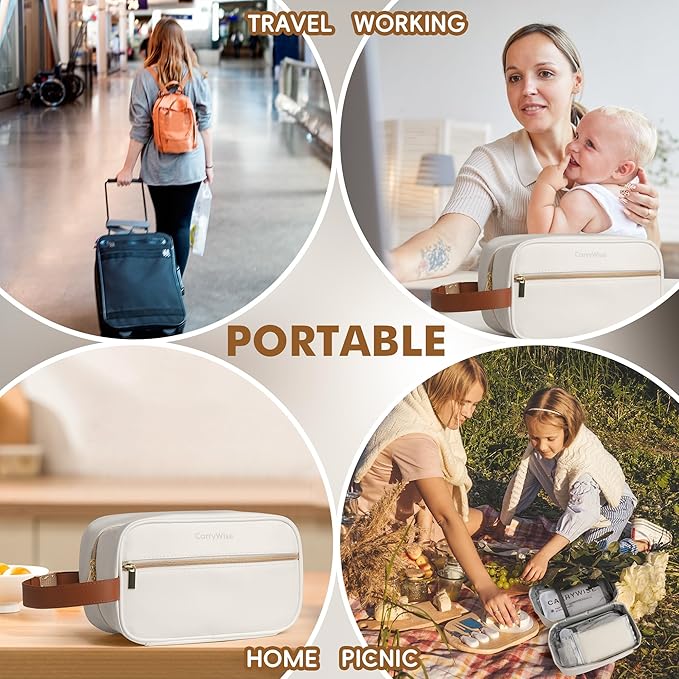 Breast Milk Cooler Travel Bag with 3 Ice Pack, Waterproof Breastmilk Cooler Storage Bag, Portable & Versatile Insulated Cooler Bag with Buckle Handle for Nursing Mom Daycare