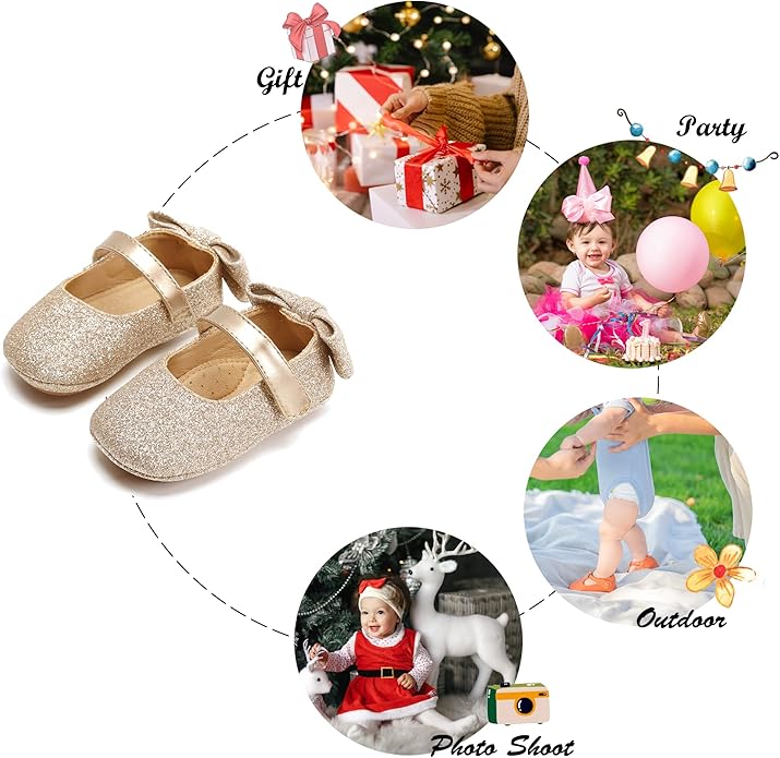 Soft Sole Baby Shoes - Infant Baby Walking Shoes Moccasins Rubber Sole Crib Shoes