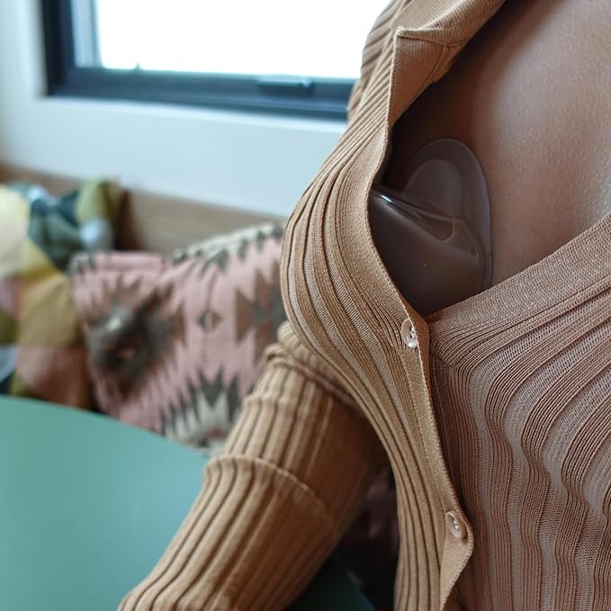 Willow - Silicone Wearable Breast Pump - Passive Suction Milk Collector - Hands Free Manual Breast Pump - Dishwasher Safe - Breastfeeding Essentials - Easy Pour Spout for Milk Storage Bags - BPA Free