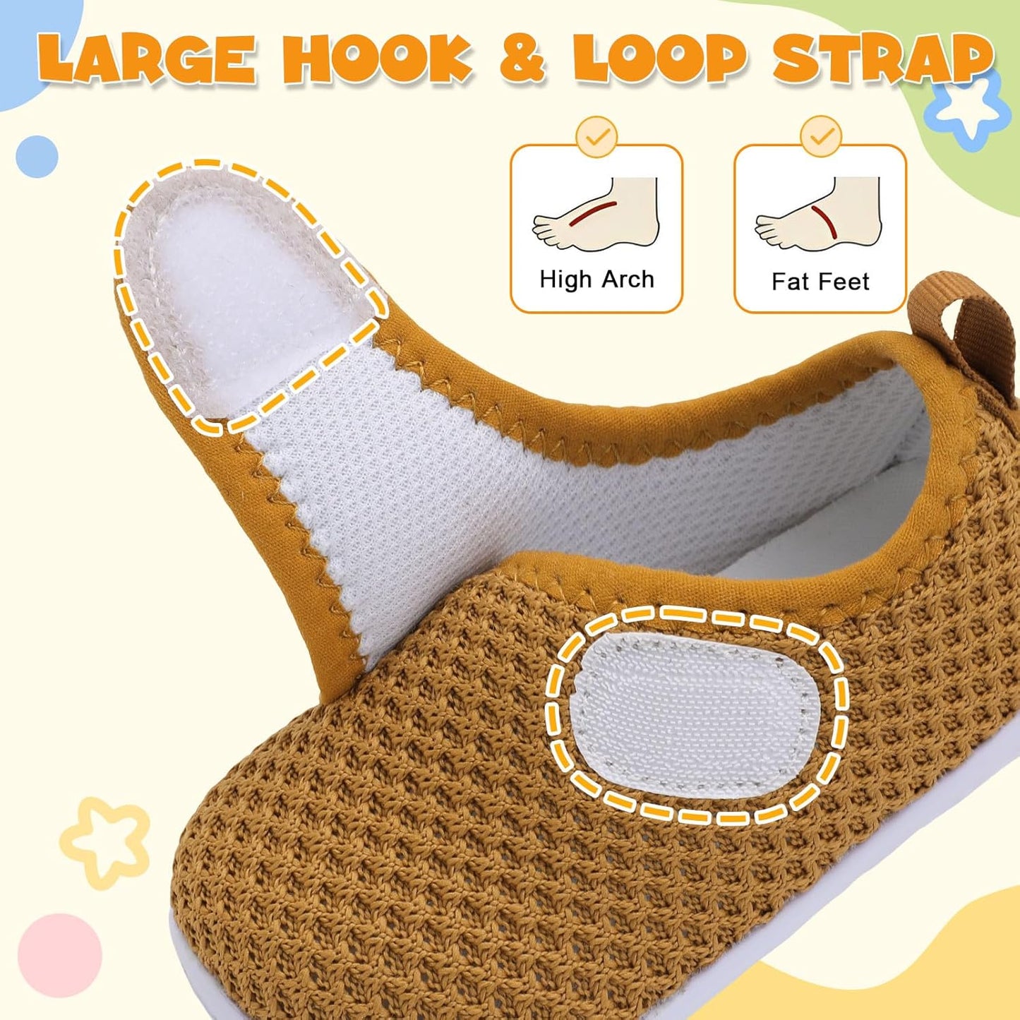 LeIsfIt Baby Shoes Boys Girls First Walking Shoes Non-Slip Infant Sneakers Lightweight Slip-on Crib Sneakers for First Walkers