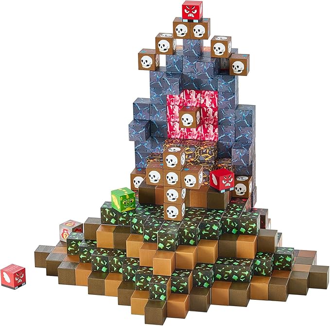 VEVOR Magnetic Blocks, 100 PCS Dark Castle Set, Magnetic Building Cubes for Kids, STEM Montessori Sensory Toys for Christmas Birthday Gift, Construction Stacking Toy for 3+ Years Old Boys & Girls