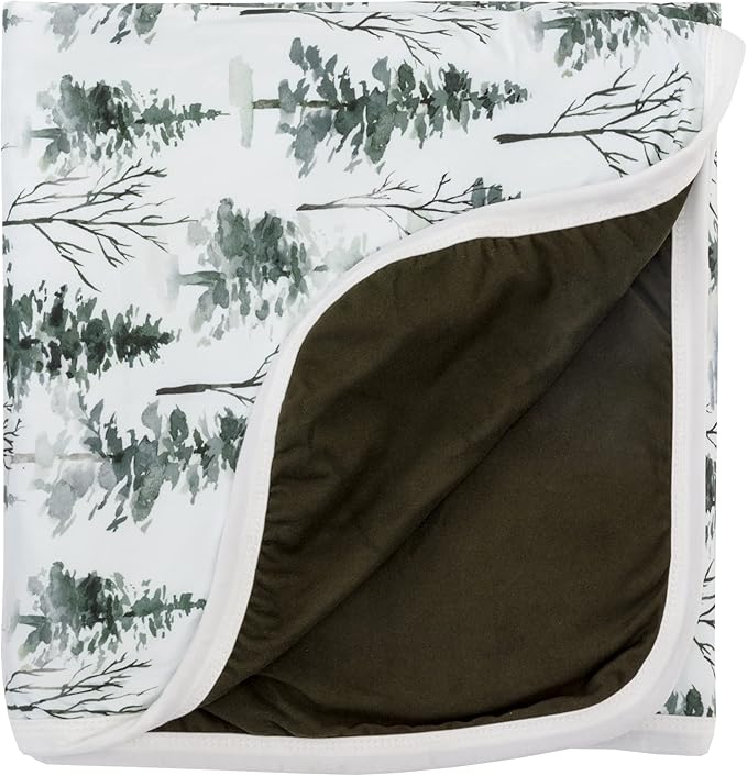 Pobibaby Soft Neutral Baby Blanket - Comfortable Premium Cotton Toddler Quilt, Ideal for Boys and Girls - Perfect Baby Boy, Baby Girl Toddler Blanket - Warm, Soft Baby Blankets (Magical Woods)